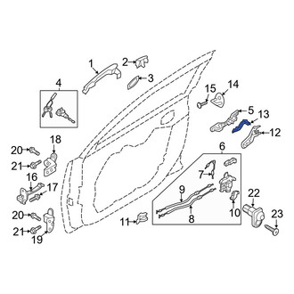 Hyundai OE - Left Door Latch Bracket