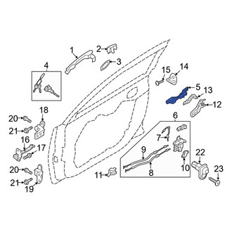 Hyundai OE - Front Left Exterior Door Handle Base