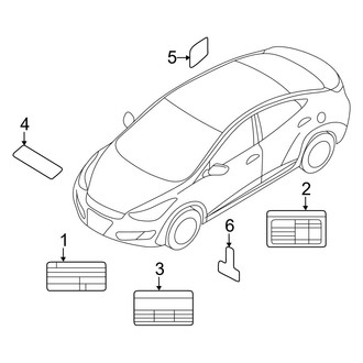 Hyundai OE - Information Labels - Labels (2.0L)