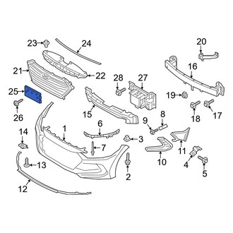 Hyundai OE - Front License Plate Bracket