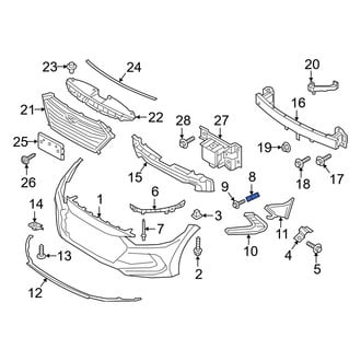 Hyundai OE - Front Bumper Impact Bar Bracket
