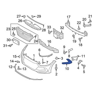 Hyundai OE - Front Left Fog Light Trim