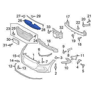 Hyundai OE - Front Bumper Cover Spacer Panel