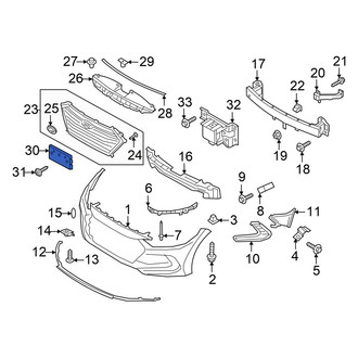 Hyundai OE - Front License Plate Bracket