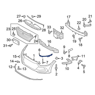Hyundai OE - Front Left Bumper Guide