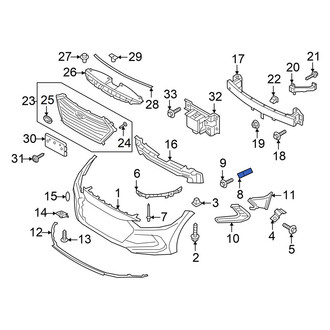 Hyundai OE - Front Bumper Impact Bar Bracket
