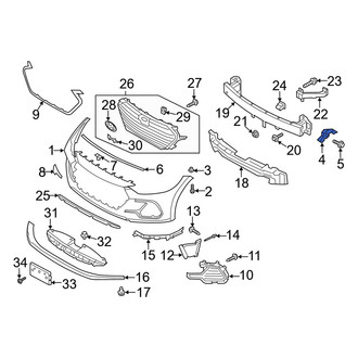 Hyundai OE - Right Bumper Cover Bracket