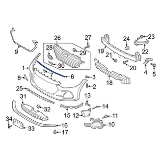 Hyundai OE - Front Hood Seal