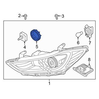 Hyundai OE - Front Headlight Bulb Cap