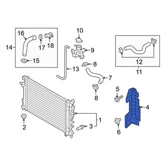 Hyundai OE - Front Left Radiator Support Baffle