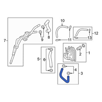 Hyundai OE - Right Automatic Transmission Oil Cooler Hose