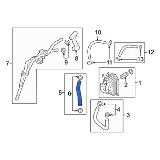 Hyundai OE - Right Automatic Transmission Oil Cooler Hose