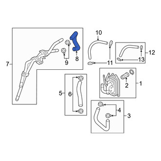 Hyundai OE - Left Automatic Transmission Oil Cooler Hose
