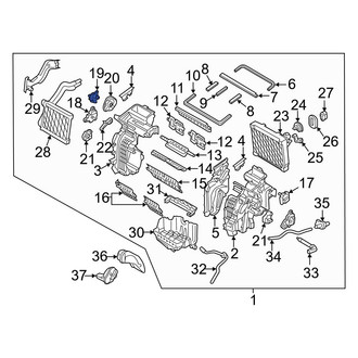 Hyundai OE - HVAC Floor Mode Door Actuator
