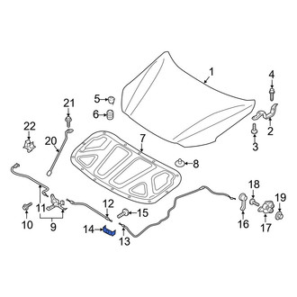 Hyundai OE - Hood Release Cable Bracket