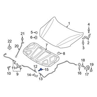 Hyundai OE - Hood Release Cable Clip