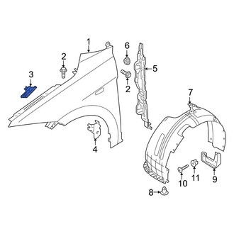 Hyundai OE - Right Upper Fender Bracket