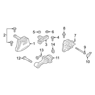 Hyundai OE - Engine / Transaxle - Engine & Transmission Mounting (1.6L)