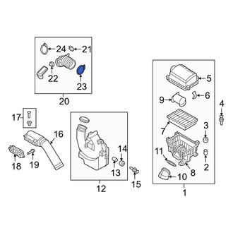 Hyundai OE - Engine Air Duct Clamp