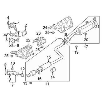 Hyundai OE - Exhaust System - Exhaust Components (1.4L)