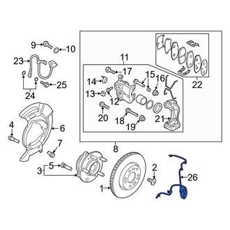 Hyundai OE - Front Right ABS Wheel Speed Sensor