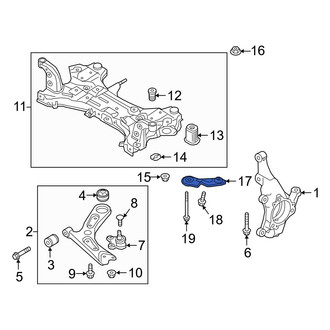 Hyundai OE - Front Right Suspension Subframe Reinforcement Bracket