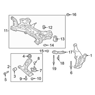 Hyundai OE - Front Suspension - Suspension Components (USA Built), (1.4L / 1.6L)