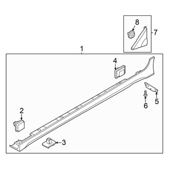 Hyundai OE - Pillars, Rocker & Floor - Exterior Trim (Korea Built, Side Trim)