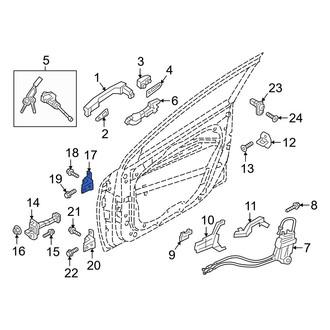 Hyundai OE - Front Left Lower Door Hinge