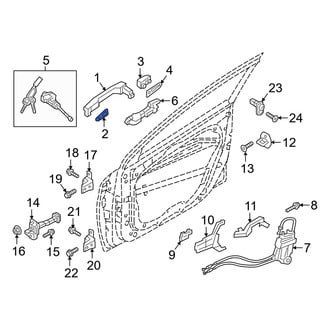 Hyundai OE - Right Exterior Door Handle Gasket