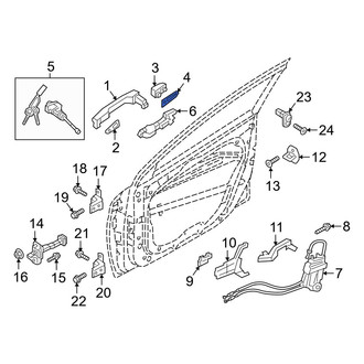 Hyundai OE - Left Exterior Door Handle Cover Gasket