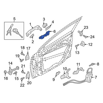 Hyundai OE - Rear Left Exterior Door Handle Base
