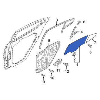 Hyundai OE - Front Right Door Glass