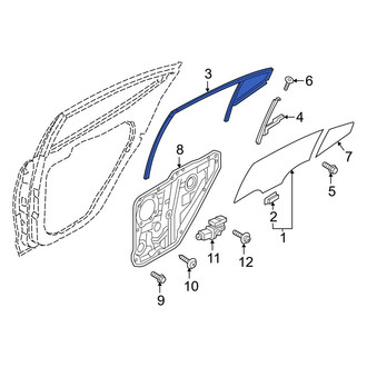 Hyundai OE - Rear Left Window Channel