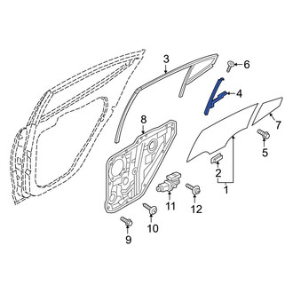 Hyundai OE - Rear Right Window Regulator Rail