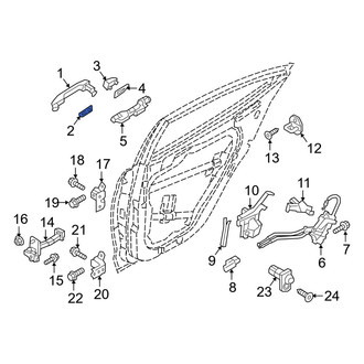 Hyundai OE - Right Exterior Door Handle Gasket