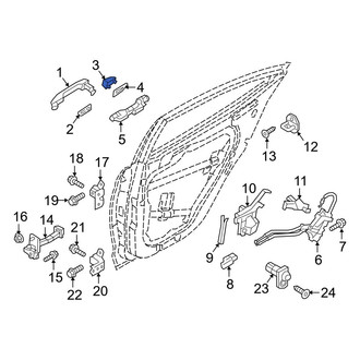 Hyundai OE - Front Right Exterior Door Handle Cover