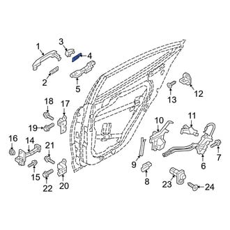 Hyundai OE - Left Exterior Door Handle Cover Gasket