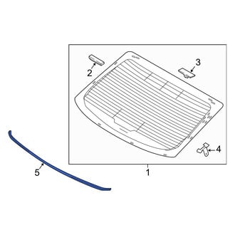 Hyundai OE - Rear Back Glass Reveal Molding