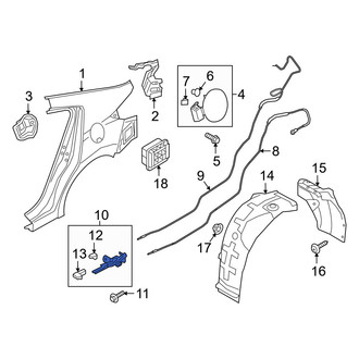 Hyundai OE - Rear Fuel Door Release Handle