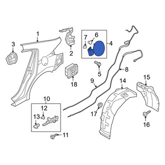Hyundai OE - Rear Fuel Filler Door