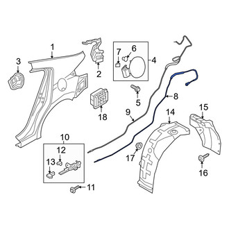 Hyundai OE - Rear Fuel Filler Door Release Cable
