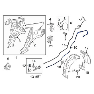 Hyundai OE - Rear Fuel Filler Door Release Cable