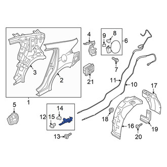 Hyundai OE - Rear Fuel Door Release Handle