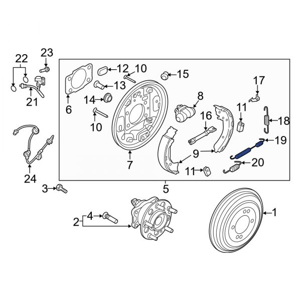 Drum Brake Shoe Return Spring