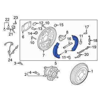Hyundai OE - Rear Drum Brake Shoe