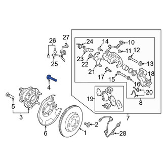 Hyundai OE - Axle Hub Mounting Bolt