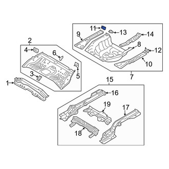 Hyundai OE - Rear Right Floor Side Rail Reinforcement