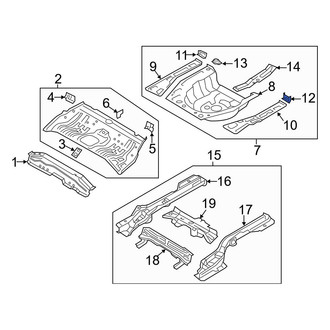 Hyundai OE - Rear Left Floor Side Rail Reinforcement