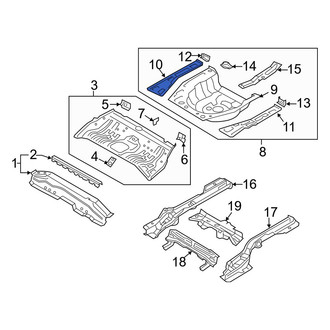 Hyundai OE - Rear Right Floor Side Rail